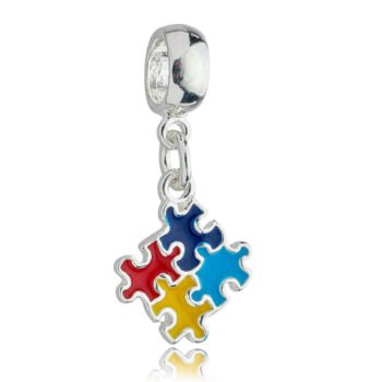 Berloque Símbolo Autismo Banhado a Prata 925