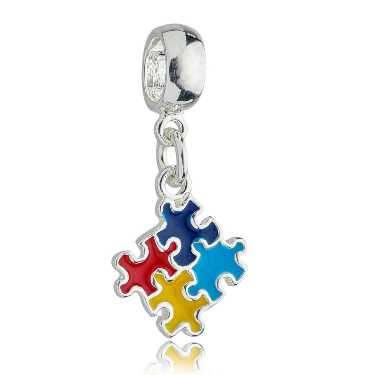 Berloque Símbolo Autismo Banhado a Prata 925