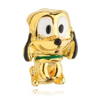 Berloque Pluto Disney Banhado a Ouro 18k