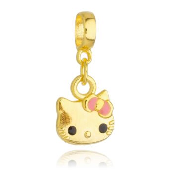 Berloque Hello Kitty Banhado a Ouro 18k