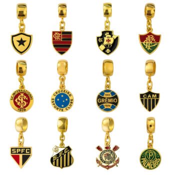Berloques Times de Futebol Banhado a Ouro 18k